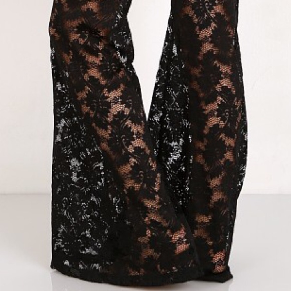 NIGHTCAP Stretchy Lace Pants Floral Flares Bells    poshmark.com/closet/kreed324 - Picture 5 of 9